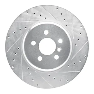 R1 Concepts EDZ-31168R Brake Rotor Drilled and Slotted Silver